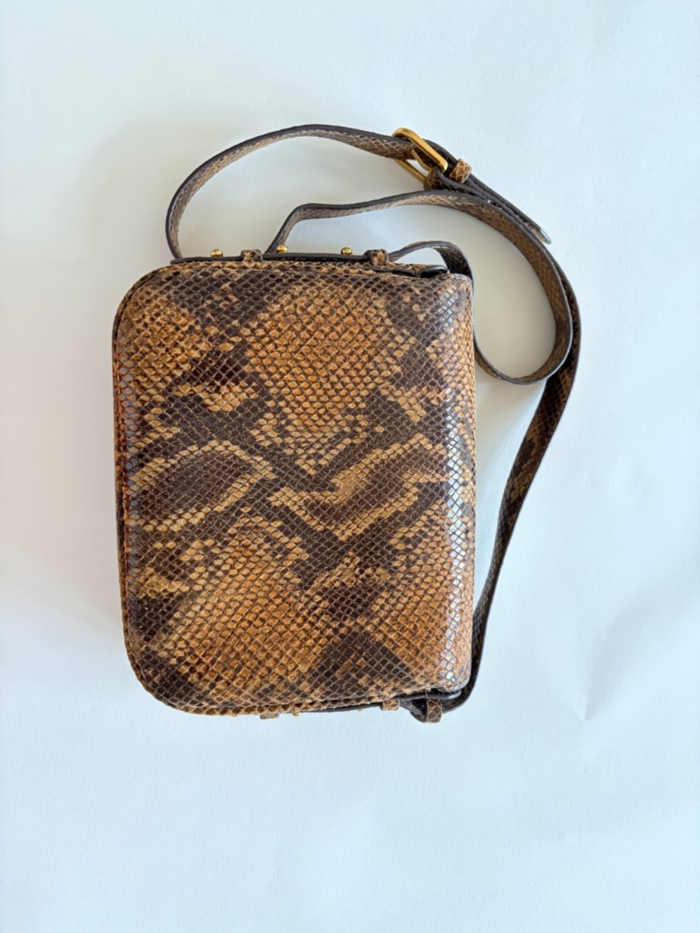 SOEUR Paris Snake Embossed Leather Crossbody Bag French Designer Matching Belt A - Picture 11 of 11